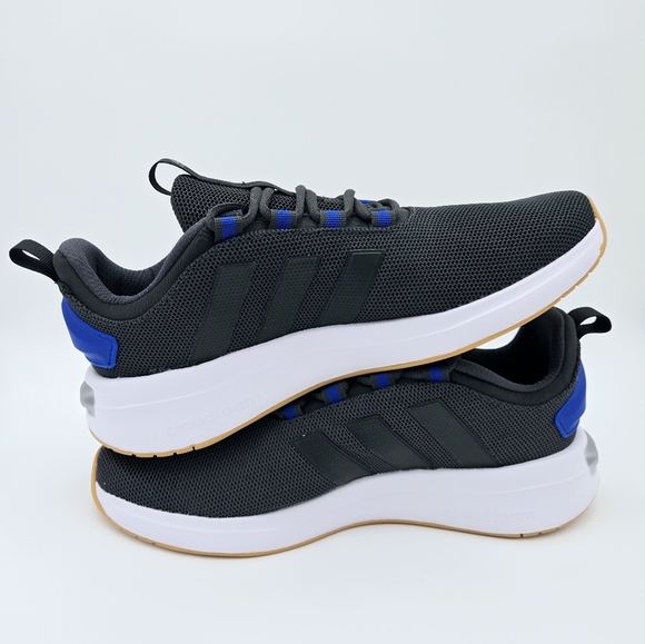 Adidas RACER TR23 Mens Running Shoes Carbon/CoreBlack/Royal Blue IG7328 - Picture 3 of 7